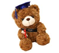Cadeau d'ours en peluche pour remise des diplômes - Ours en peluche de classe, poupée en peluche douce, accessoire de remise des diplômes, ornement décoratif de table | Pour étagère, bureau, maison
