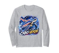 Cadeau Drapeau Capverdien Cap-Vert Tortue Marine Manche Longue