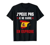 Cadeau drapeau espagnol je peux pas je me barre en espagne T-Shirt