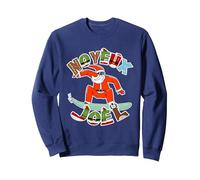 Cadeau drôle Alternative Pull Moche de Noël: Noyeux Joël Sweatshirt, Unisexe pour Adultes, Bleu Marine, S