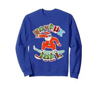Cadeau drôle Alternative Pull Moche de Noël: Noyeux Joël Sweatshirt, Unisexe pour Adultes, Bleu Royal, L