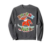 Cadeau drôle Alternative Pull Moche de Noël: Noyeux Joël Sweatshirt, Unisexe pour Adultes, Chiné Foncé, M