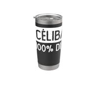 Cadeau Drôle Anti Saint-Valentin Célibataire 100% Disponible Gobelet isotherme en acier inoxydable double paroi