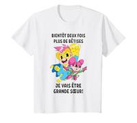 Cadeau Drôle Future Grande Sœur Bêtises Annonce Grossesse T-Shirt