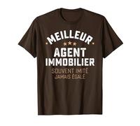 Cadeau Drole Homme Métier Agent Immobilier Humour T-Shirt, Homme, Marron, M