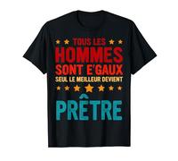 Cadeau Drole Homme Pour un Prêtre Tenue de Prêtre T-Shirt