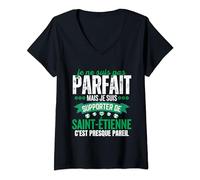 Cadeau Drôle Supporter Stéphanois Saint Étienne Foot Humour T-Shirt avec Col en V
