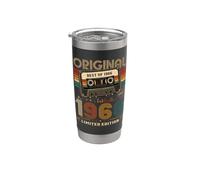 Cadeau du 60e anniversaire Homme 1966 Cassette 60 Déco Gobelet isotherme en acier inoxydable double paroi