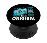 Cadeau du 60e Anniversaire Homme 1966 Cassette 60 Déco PopSockets PopGrip Adhésif