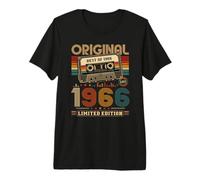 Cadeau du 60e Anniversaire Homme 1966 Cassette 60 Déco T-Shirt Haut de Gamme