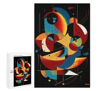 Cadeau du Nouvel an - Celestial Harmony - Dynamic Geometric Abstract, Puzzle De Table pour Adultes, 1000 PCS - pour Un Défi Gratifiant Le W nd