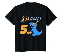 Cadeau Enfant 5 Ans Roar Petit Dinosaure Chapeau Fête T-Shirt