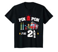 Cadeau Enfant Anniversaire - J'ai 2 Ans - Pompiers Camion T-Shirt