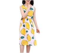 Cadeau Enfant Fille Robe Ete Fluide Ample Imprimé Fleurie Bohème Ligne A Robe Filles Chic Et Elegant Mignon Casual Soirée Bapteme Anniversaire Tunique Robes d'été légère Dress de Plage 5-16 Ans