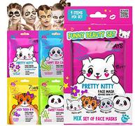 Cadeau Ensemble de quatre masques de soins complets Kit idéal de relaxation cadeau avec des tissus animaux masques pour femmes et jeunes filles | 7DAYS