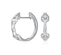 Cadeau Équestre Équin Cheval Cowgirl Snaffle Bit Boucles D'Oreilles À Anneaux Bijoux Occidentaux Pour Femmes À Charnière En Argent Sterling Poli .925 De Diamètre 0,75 Pouce