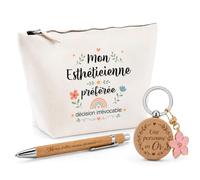 Cadeau Estheticienne préférée | Coffret Trousse, Stylo & Porte-clés Remerciement Femme