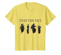 Cadeau esthétique Veni Vedi Vici T-Shirt, Enfant, Citron, 8 Ans