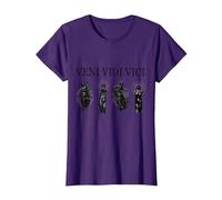 Cadeau esthétique Veni Vedi Vici T-Shirt, Femme, Violet, L