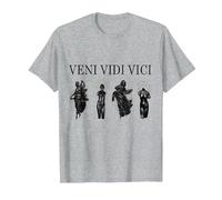 Cadeau esthétique Veni Vedi Vici T-Shirt, Homme, Gris Chiné, 4XL