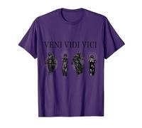 Cadeau esthétique Veni Vedi Vici T-Shirt, Homme, Violet, M
