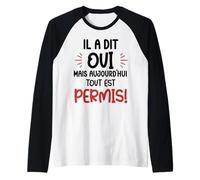 Cadeau evg team du marié humour beauf Manche Raglan