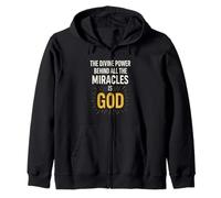 Cadeau fantaisie « Where Faith Shines and Miracles Speak His Name ». Sweat à Capuche