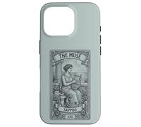 Cadeau féministe, poète Grec Sappho Bookish Dark Academia Coque pour iPhone 16 Pro
