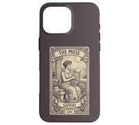 Cadeau féministe, poète Grec Sappho Bookish Dark Academia Coque pour iPhone 16 Pro Max