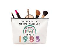 Cadeau Femme 40 Ans, 40 Ans Anniversaire Femme Trousse Maquillage, Cadeau 40 Ans Femme Personnalisé, Idée Cadeau 40 Ans Femme(1985)