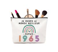Cadeau Femme 60 Ans, 60 Ans Anniversaire Femme Trousse Maquillage, Cadeau 60 Ans Femme Personnalisé, Idée Cadeau 60 Ans Femme(1965)