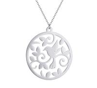 Cadeau Femme Anniversaire Collier pendentif de style moderne à motif géométrique Collier pour femme Cadeau de mode populaire Améliorez votre indice mode! Charms Acier (B, One Size)