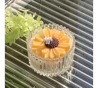 Cadeau Femme Bougie Parfumée Marguerite- Senteurs Rose Et Poire Anglaise Freesia Cadeau Anniversaire Femme Senteur Maison Bougie Decorative Chandelier En Verre (Poire anglaise Freesia)
