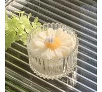Cadeau Femme Bougie Parfumée Marguerite- Senteurs Rose Et Poire Anglaise Freesia Cadeau Anniversaire Femme Senteur Maison Bougie Decorative Chandelier En Verre (Rose)