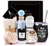 Cadeau Femme, Cadeau Anniversaire,10PCS Personnalisé Coffrets Cadeau Inclus Mug Isotherme Noël, Fete des Meres,Saint-Valentin,Noir