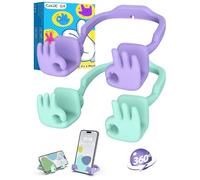 Cadeau Femme Fille Noel Support Telephone: Idee Cadeau pour Garcon Homme Enfant Ado Porte Telephone Support Téléphone Bureau Geste OK Original Maman Mamie Drole Secret Santa Cadeaux Violet&Vert 2pc