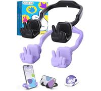 Cadeau Femme Fille Noel Support Telephone: Idee Cadeau pour Garcon Homme Enfant Ado Porte Telephone Support Téléphone Bureau Geste Yeah Original Maman Mamie Drole Secret Santa Cadeaux Noir&Violet 2pc