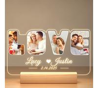 Cadeau Femme Personnalisé, Cadre Photo Personnalisé avec Photo, Cadre Lumineux Personnalisable, Cadeaux Photo Personnalisés, Cadeau Anniversaire Femme, Cadeau Personnalisé pour Femme, Homme, Couple