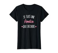 Cadeau Femme Personnalisé Prénom Amélie Qui Déchire T-Shirt
