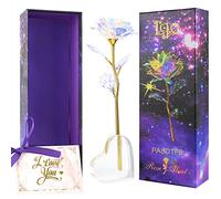 Cadeau Femme Rose Eternelle 24K Rose Plaqué Or Idee Cadeau Femme Anniversaire Fleur Eternelle Coffret Cadeau Anniversaire Maman Nounou Mamie Amie Soeur Grand Mere Couple Copine Belle Mere Mariage Noel