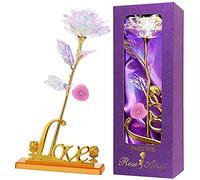 Cadeau Femme Rose Galaxy Coffret Cadeau Anniversaire Femme Rose Eternelle Fleur Eternelle avec Boîte Cadeau Maman Mamie Nounou Soeur Grand Mere Belle Mere Amie Mariage Anniversaire Noel Saint Valentin