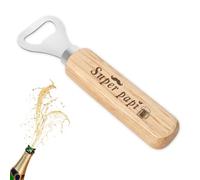 Cadeau Fete Des Grand Pere Decapsuleur Bois Cadeau Papi Cadeaux Grand Pere Fête Des Papy Noel Anniversaire Bière Cadeaux Pour Papy Remerciement Noel Ouvre Bouteille Homme Original Utile Super Papi