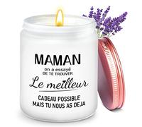 Cadeau Fete des Meres, Cadeau pour Maman, Bougies Maman, Cadeaux Anniversaire Noel Fête des Mères pour Maman Mere Femme Original, Cire de Soja Parfumée à la Lavande 200g