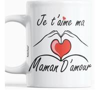 Cadeau fete des meres original Tasse Je t'aime Ma Maman d'amour Cadeau Noël Anniversaire Bonne Fete maman
