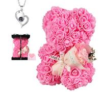 Cadeau Fete des Meres Ours Rose, Nounours Rose Eternelle Cadeau pour Saint-Valentin, Anniversaire, Cadeaux pour Maman, éPouse,Petite Amie,Fille