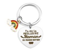 Cadeau Fête des Mères Pour Maman - Porte-Clef Personnalisé - Idée Pour Pâques, Saint-Valentin, Retraite - Cadeau de Merci Pour Maman de Filles