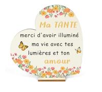 Cadeau Fete des Meres pour Tata Idee Cadeau Tata Anniversaire Original Cadeaux Fête des Mères pour Tante Wooden Ornamente Personnalisé Anniversaire Merci Cadeaux Noel Retraite pour Tante Belle Mere