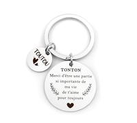 Cadeau Fete Des Peres,Cadeau Pour Tonton,Cadeau Anniversaire Homme,Porte-Clés,Cadeaux Noel Homme Original,Cadeaux Paques Adulte,Merci De M'avoir Aidé À Grandir