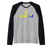 Cadeau Fierté Rugby Clermont Supporter Joueur Jaune Et Bleu Manche Raglan