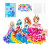 Cadeau fille 4 5 6 7 8 ans : kit de bricolage princesses bricolage enfants 4-6-8-10 ans cadeaux d'anniversaire pour filles bricolage valise de bricolage activité kit créatif art jouets à partir de 3